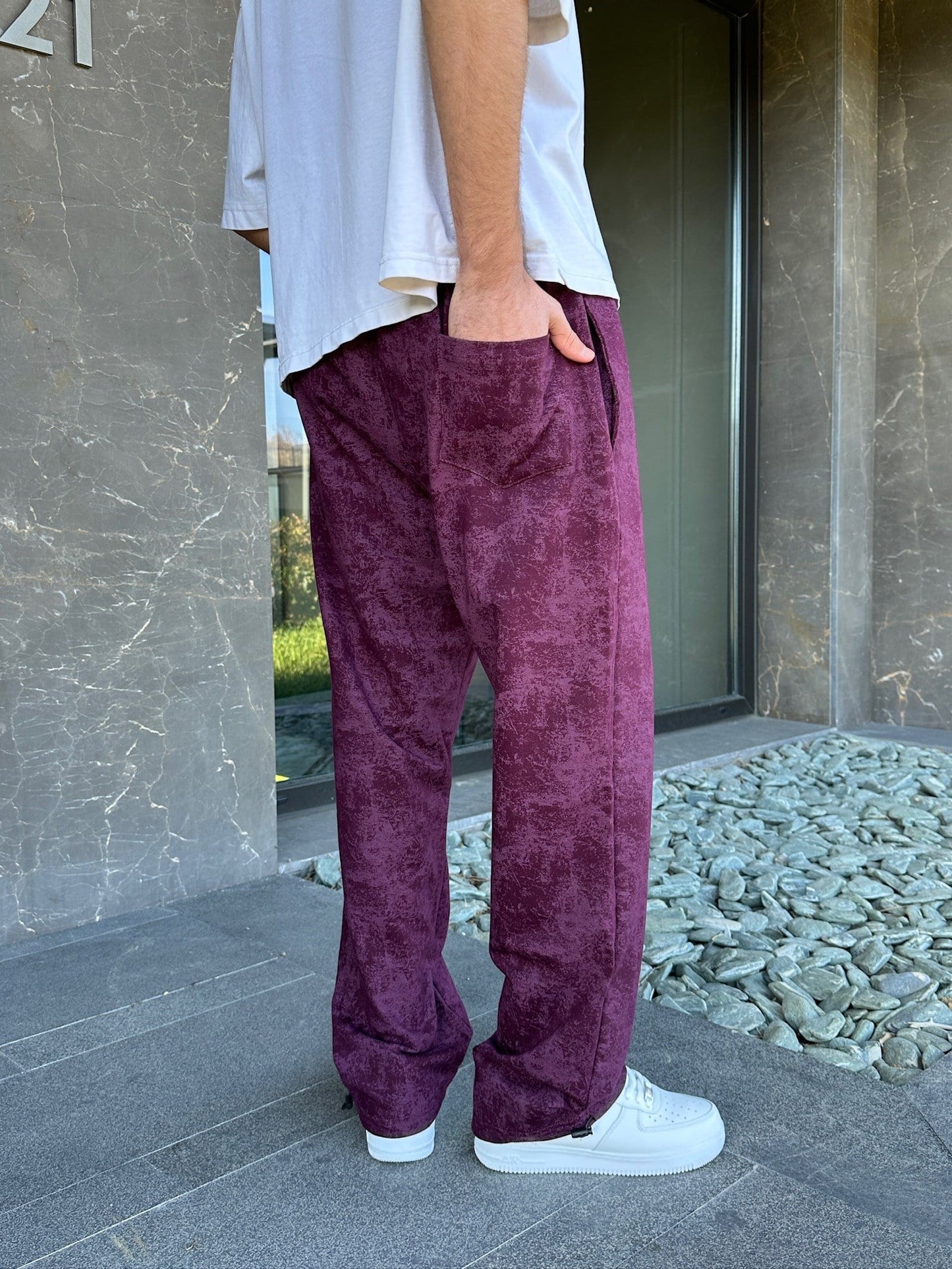 Nk acid washed baggy pants